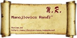 Manojlovics René névjegykártya